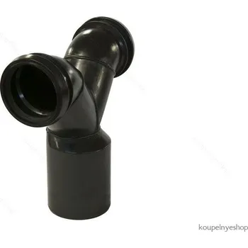 ALCAPLAST M909 Spojovací dvojité koleno 90° s těsněním a ochrannými zátkami pro závěsné WC