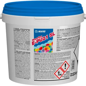 Průmyslové lepidlo MAPEI Vysoce odolný dvousložkový tekutý epoxi-polyuretanový těsnicí tmel s vysokým modulem pružnosti MAPEFLEX E-PU 21 SL NEUTRO MAP-6PN090005