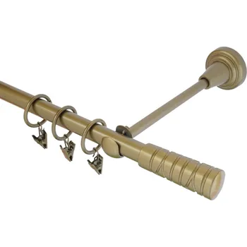 Garnýž kovová 460 cm jednořadá 16 torino zlatá antik