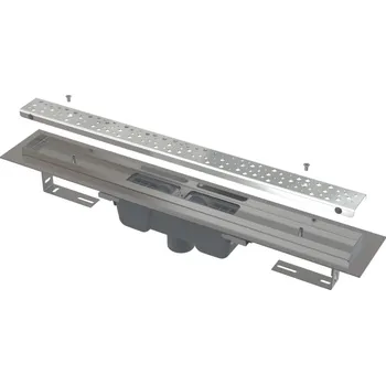 Odvodňovací žlab ALCAPLAST Antivandal - Podlahový žlab Antivandal s roštem, svislý odtok ALC-APZ1011-850L