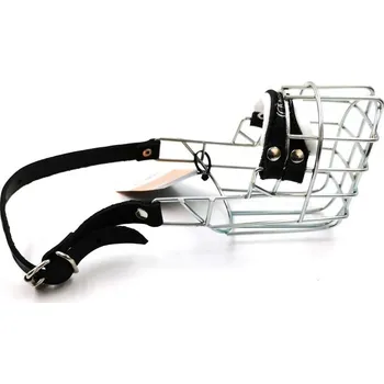 CHOPO Náhubek chromový s řemínky z barexu, 7,5 x 8,5 x 7,5 cm