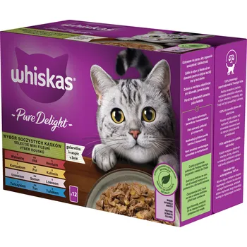 Krmivo pro kočku Whiskas Pure Delight Adult kapsička Beef/Chicken/Salmon/Tuna 12x 85 g