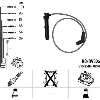 Zapalovací kabel Sada kabelů pro zapalování NGK 8270