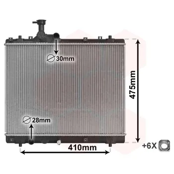 Chladič motoru Chladič, chlazení motoru VAN WEZEL 52002137