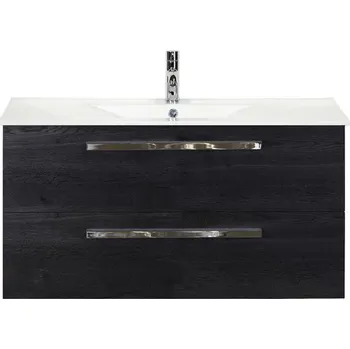 Koupelnový nábytek Koupelnový nábytkový set Sanox Seville barva čela black oak ŠxVxH 101 x 52 x 46 cm s keramickým umyvadlem