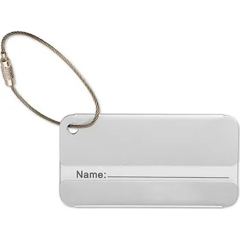 Příslušenství k zavazadlu Štítek na zavazadlo , stříbrná mat
