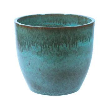 Květináč Moderní keramický květináč Pure, Couple Turquoise 50x43cm