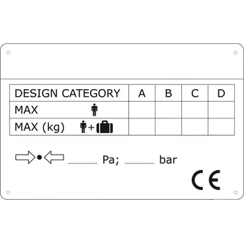 Lodní motor CE lodní identifikační štítek pro zabudované motory