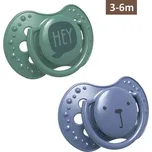 LOVI Dudlík silikonový dynamický HEY 3-6m (2ks) - kluk