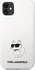 Pouzdro na mobilní telefon Karl Lagerfeld Liquid Silicone Choupette NFT pro Apple iPhone 11 bílé