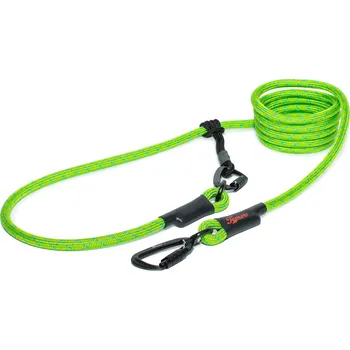Vodítko pro psa Tamer Lanové vodítko EASYLONG TWIST | Velký pes | Zelené s tyrkys linkou - 085 Délka: 3,5 m