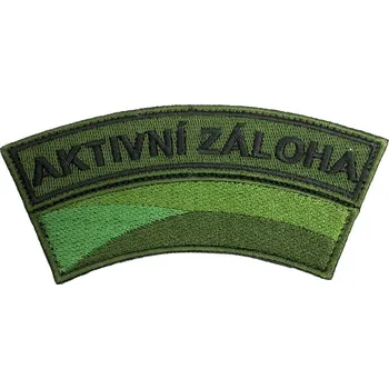 Nášivka Aktivní záloha s vlajkou, zelený podklad