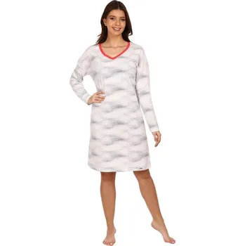 Dámské noční prádlo Dámská noční košile dlouhá Pleas 671 bílá Barva: Bílá, Velikost: S