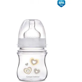 Dětské zboží Canpol babies Láhev se širokým hrdlem NEWBORN BABY 120ml - béžová