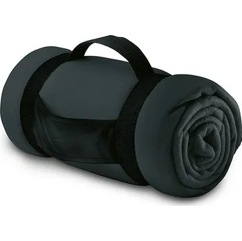 Dětská deka Fleecová deka s popruhy, šedá