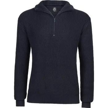 Pánský svetr Pánský svetr Marine Pullover Troyer, Brandit, navy blue, XXL