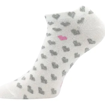 Dámské ponožky Boma Dámské ponožky Piki 79 srdíčka bílé Barva: Bílá, Velikost: 26-28