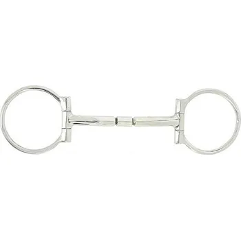 Udidlo pro koně Westernové udidlo nerezové s mezičlánkem - měděné proužky 13,5 cm
