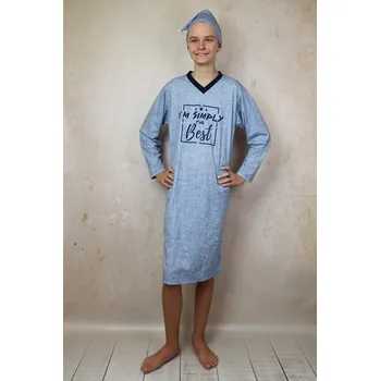Dámská noční košile Noční košile dětská dlouhá Rozárka K29 Best jeans světlá Barva: jeans, Velikost: 130