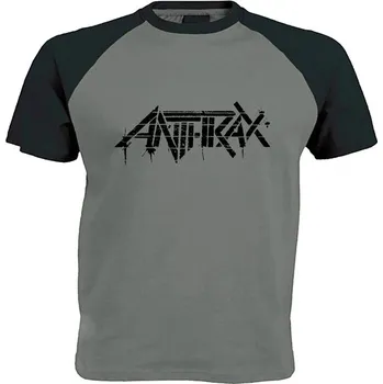 Pánské tričko šedo černé triko Anthrax