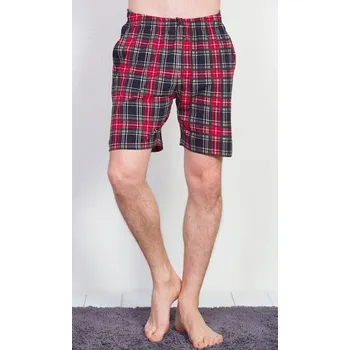 Vienetta Secret Pánské pyžamové šortky Karel červené Barva: červená, Velikost: XXL