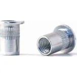 BRALO Nýtovací matice PLOCHÁ HLAVA vroubkované tělo pozink ZNB Varianta: MATICOVÝ NÝT M3 VROUBKOVANÁ PH OCEL A3K