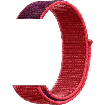 Příslušenství k chytrým hodinkám Nylonový provlékací sportovní řemínek 18mm pro Samsung / Huawei / Xiaomi / Garmin Barva: Červená/vínová, Typ: 52