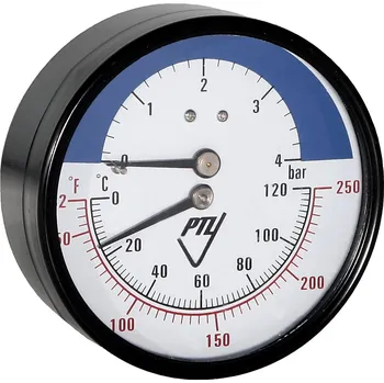PREMATLAK, a.s. termomanometr 03802 0/4bar..0/120°C, G1/2" zadní přip.