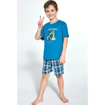Chlapecké pyžamo Pyžamo dětské Cornette 87 Bagr tyrkysové Barva: tyrkys, Velikost: 110-116