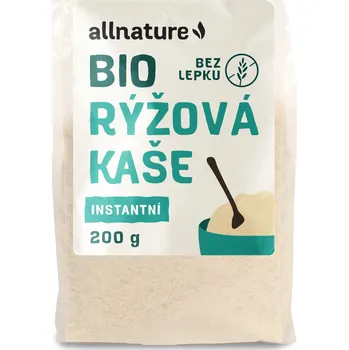 Dětská výživa Allnature Bezlepková Rýžová kaše instantní BIO, 200 g