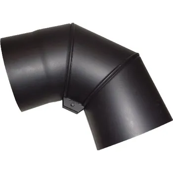 Kouřovod Koleno kouřové otočné 150 mm/90°, silnostěnné 1,5 mm, černé MA654435