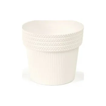 Květináč Plastový květináč Pola Jumper 200 mm, krémový