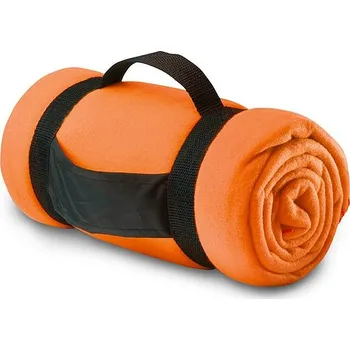 Dětská deka Fleecová deka s popruhy, oranžová