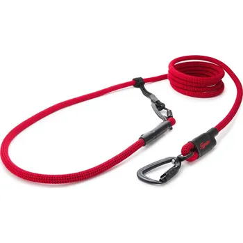 Vodítko pro psa Tamer Lanové vodítko EASYLONG TWIST | Velký pes | červené s černým prošitím - 022 Délka: 3 m