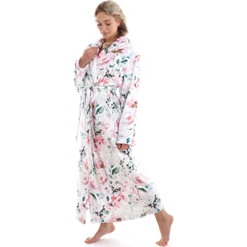 Dámské noční prádlo Vestis Dámský župan dlouhý Fiora se šálovým límcem bílý Barva: bílý, Velikost: 2XL