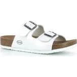 Scholl SHO AMELIA perletove bile damske zdravotni pantofle s Bioprint stélkou