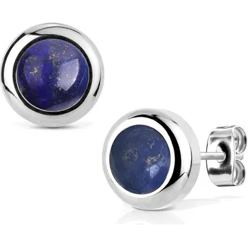 Náušnice NUBIS® Ocelové náušnice Lazurit 6mm - NB019-06