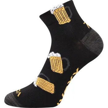 Pánské ponožky Boma Ponožky Piff pivo tmavě černé Barva: černá, Velikost: 29-31