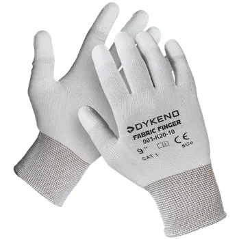 Pracovní rukavice DYKENO FABRIC FINGER 003-K20 / Povrstvené textilní rukavice - bílá 8