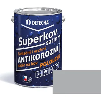 barva na kov Detecha SUPERKOV SATIN 20kg šedý (pastelový) RAL 7040