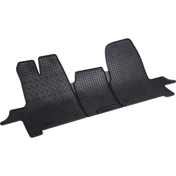 autokoberec Autokoberce gumové přesné s nízkým okrajem - Ford Tourneo Custom (2012-2022) přední sedadla 1+2 3-sedadla