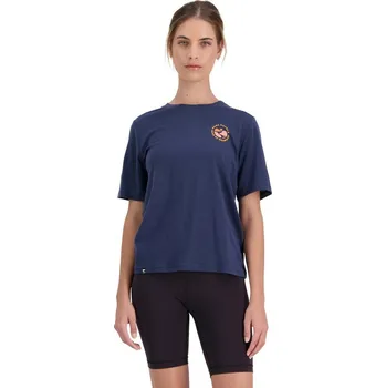 cyklistický dres Dámské funkční triko Mons Royale Icon Relaxed Tee WMNS Midnight Modrá M