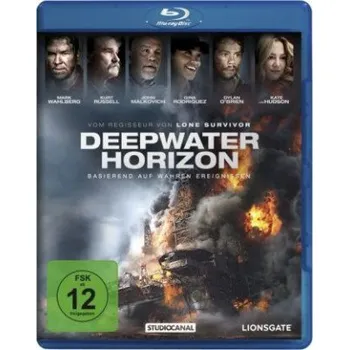Blu-ray film Deepwater Horizon, 1 Blu-ray: USA – Peter Berg,Dylan O'Brien,Mark Wahlberg,Kurt Russell,Kate Hudson,John Malkovich,Gina Rodriguez,Ethan Suplee,Douglas M. Griffin,Sue-Lynn Ansari (DE)