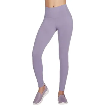 Dámské legíny Fialové dámské legíny Skechers Go Walk High Waisted Legging W03LG30B-GYPR Velikost: L