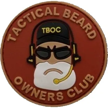Nášivka PVC nášivka Tactial Beard Owners Club, červená