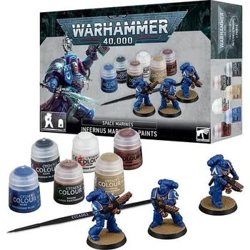 Desková hra Games Workshop Warhammer 40000: Space Marines - Infernus Marines + Paints Set