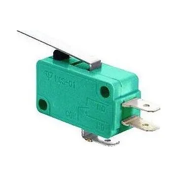 vypínač Mikrospínač PB 182 - 1-okruhový spínač mechanický s páčkou, 250V / max 10A