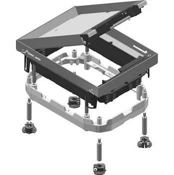 Elektroinstalační krabice Víko přístrojové podlahové krabice, obdelníkové, nerezové - HL KDVIT2