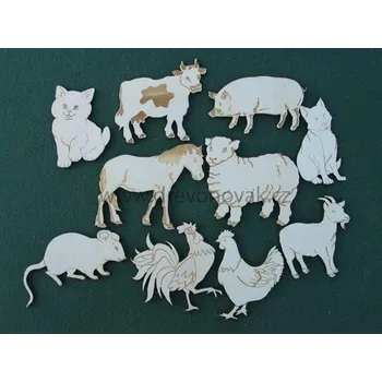 Dřevěná hračka Zvířátka domácí č.10015 - sada