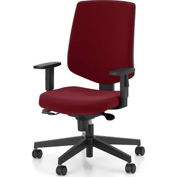 Kancelářská židle NEXTER, potah z látky Sempre, bordó, konstrukce černá